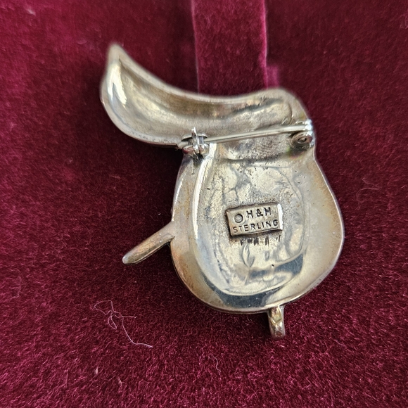 NEW Sterling Silver English Saddle Pin by Hand & Hammer Silversmiths - Picture 3 of 9
